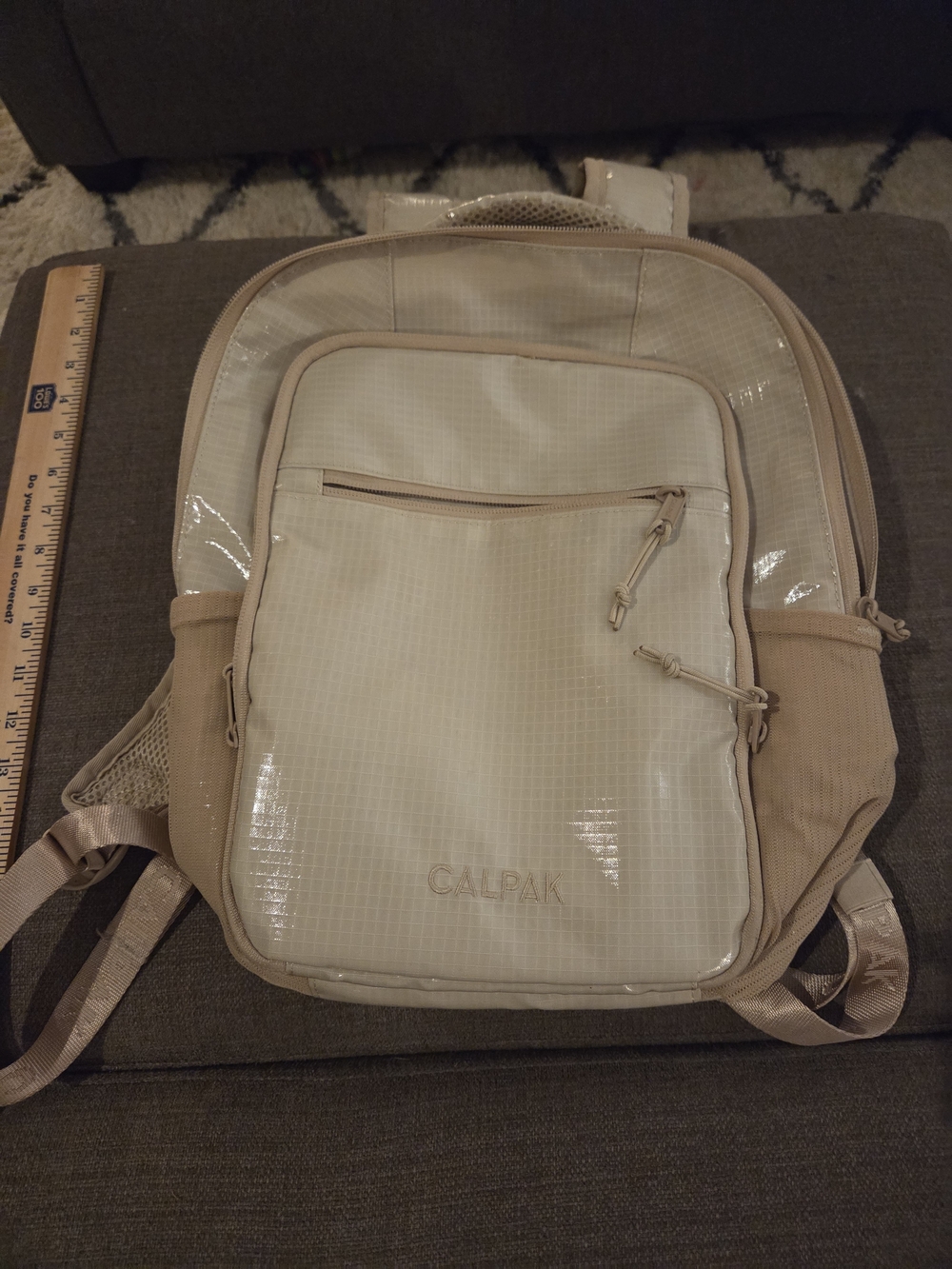 CALPAK Cream Everyday Men's Backpack - Casual Travel Pack